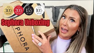 SEPHORA SPRING EVENT SALE 2024 UNBOXING | DOSSIER, GLOW RECIPE HUE DROPS, TATCHA | HOTMESS MOMMA MD