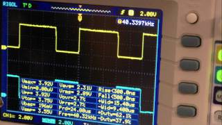 Testing not-gate oscillator for hv driver