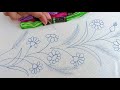 Hand Embroidery ! Embroidery Designs Tutorial,Borderline Design Hand Embroidery,Easy Embroidery Clas