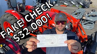 SCAMMER Bought a $32,000 Tractor with FAKE CHECK! This was BAD!