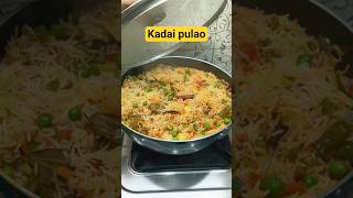 10 minute kadai pulao recipe || veg pulao || #youtubeshorts #pulao #rice #recipe
