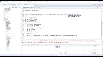 52.1 SAP HANA SQL Stored Procedure