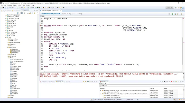 52.1 SAP HANA SQL Stored Procedure