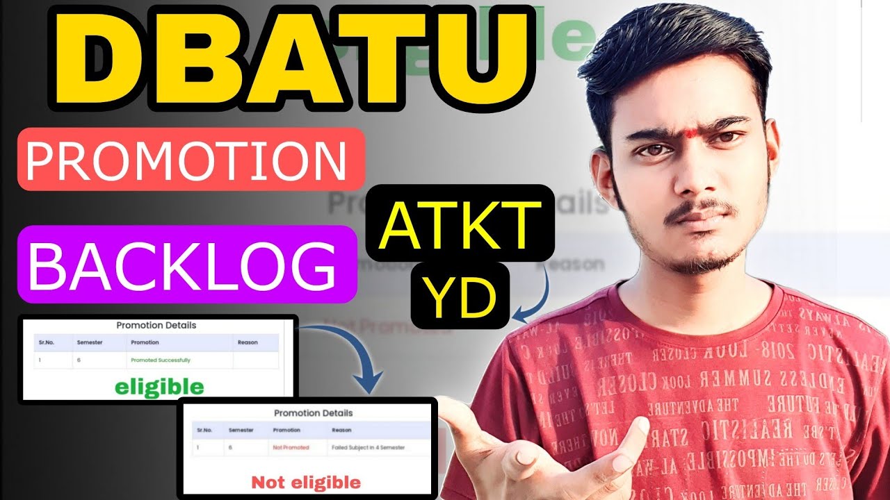 DBATU PROMOTION CRITERIA 2023-24 || ELIGIBILITY CRITERIA || ATKT || YEAR DOWN