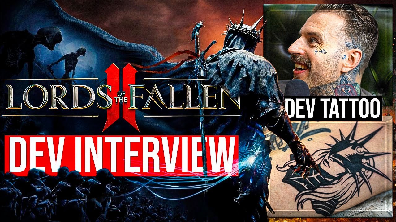 Эксклюзивное интервью о Lords of the Fallen 2 с выставки Gamescom в тату-салоне.