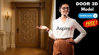 FREE CNC 3D MODEL for Aspire – Perfect for Doors, Home Decor, Offices &amp; More #CNC3DMode