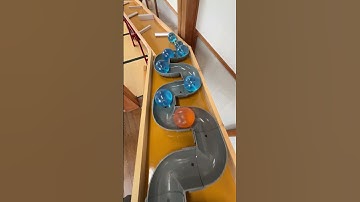 Marble Run (A marble run course using pipe slopes and a large wooden funnel) #38 #ASMR
