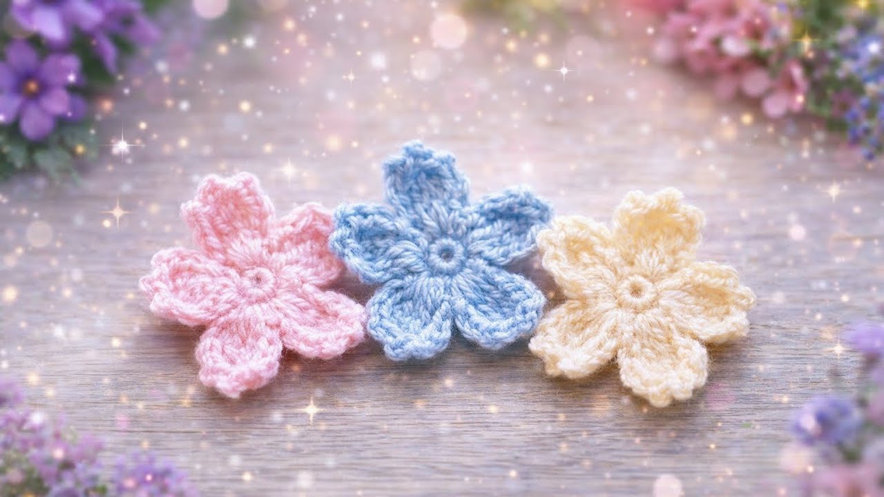 Learn how to crochet mini flowers 💐 in two different ways