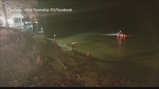 One dead after car crashes into Ohio River in Newburgh