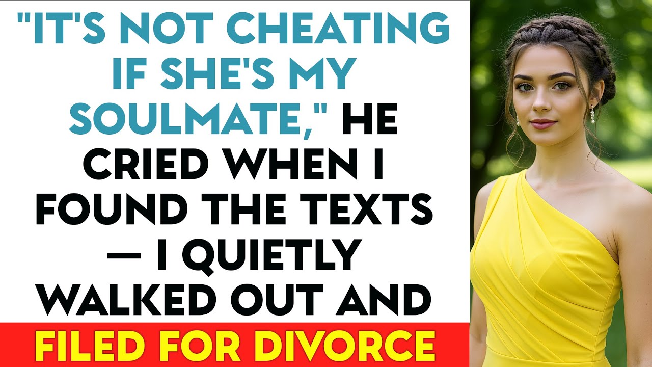 "It's Not Cheating If She's My Soulmate," He Cried When I Found the Texts — I Quietly Walked Out...