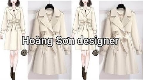 Dạy cắt may hướng dẫn cách cắt áo mangto tay raglan cổ hai ve chồng | Hoàng Sơn designer