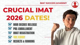 The FULL IMAT 2026 Timeline 🇮🇹 From Registration to Medical School Admission