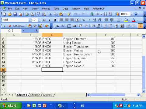6.4.4 แสดงรายการแรกใน Combo box