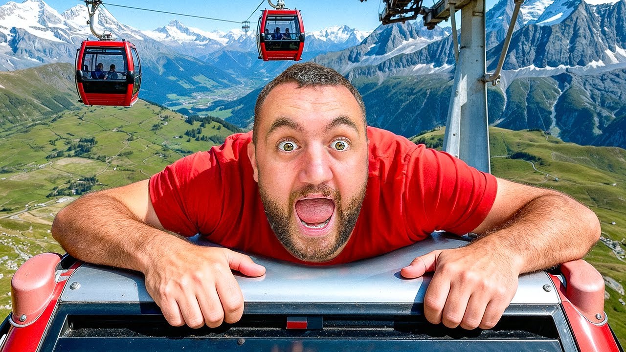 Поездка на вершине канатной дороги!