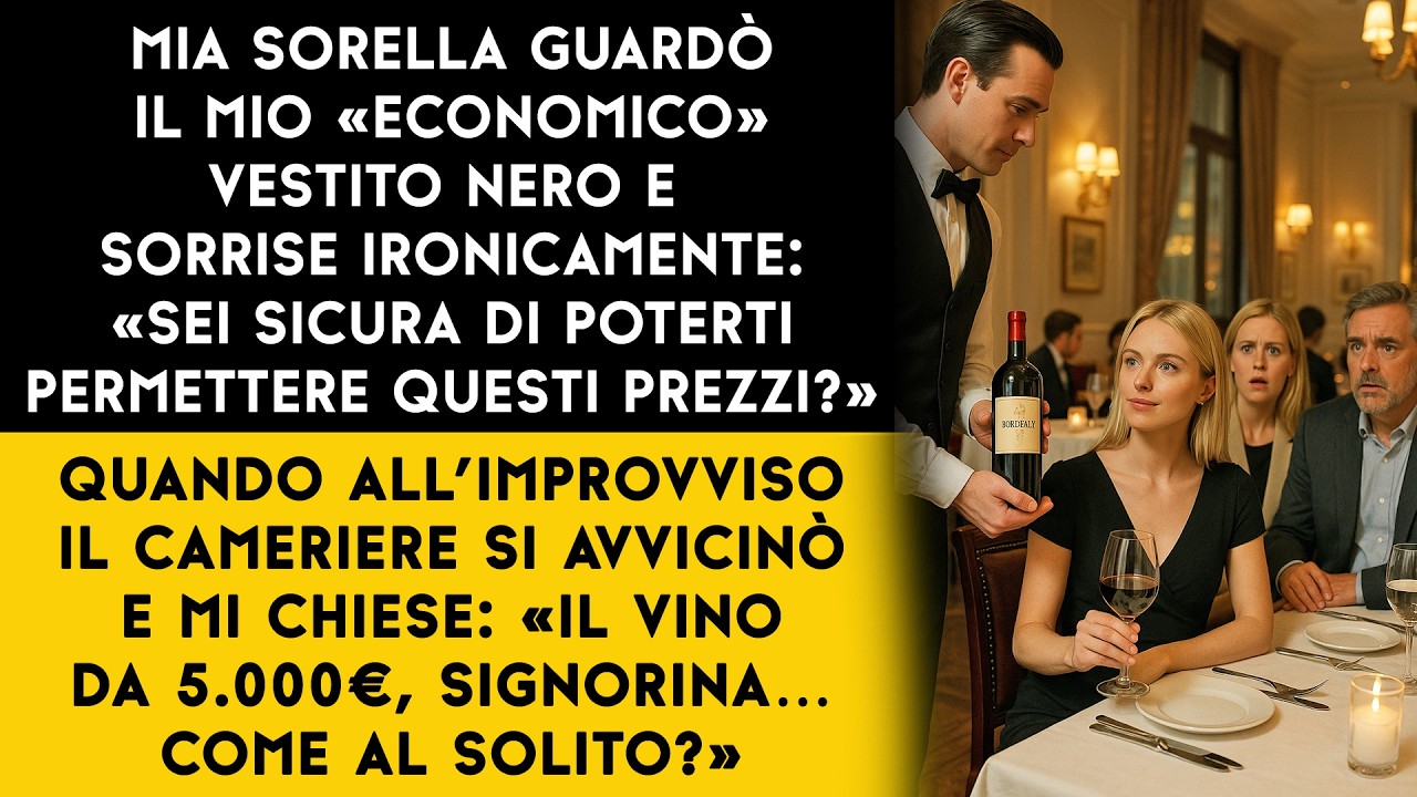 La mia famiglia rideva della mia povertà… finché il cameriere non pronunciò una frase