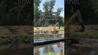Construction on the Mill Creek Low Flow Channel #USACE