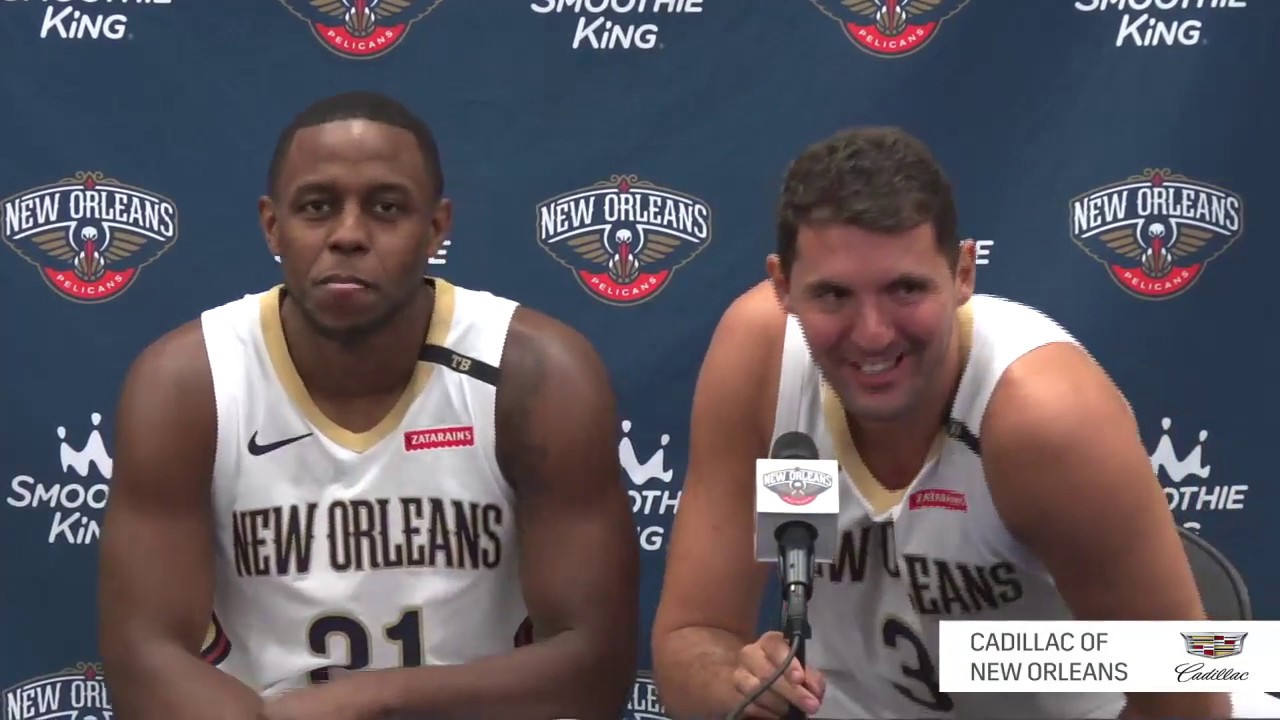 lonzo ball injury Nikola Mirotic & Darius Miller | Pelicans Media Day | 2018-19