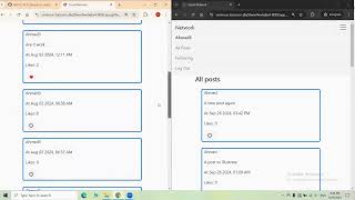 CS50W 2020 Project 4: Network screenshot 4