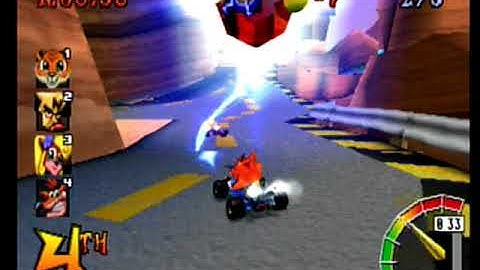 CTR Crash Team Racing: Arcade: Dingo Canyon: Single: Hard: 3 Laps [Race Time] - Playstation 1