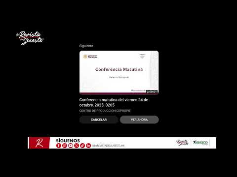 Conferencia de Prensa Matutina, 27 octubre 2025