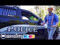 Blippi explores a police car  cars trucks  vehicles cartoon  moonbug kids