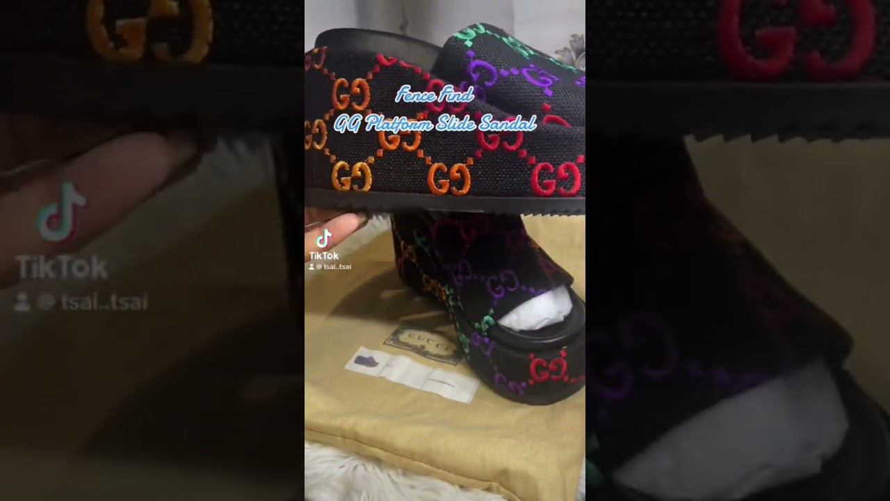 Perfect Summer Slides - GG Platform Slide Sandals / Fence Find Short 