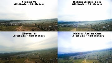 Comparison Between Mobius Action Cam & Xiaomi Yi - FPV From 80m & 150m (AGL)