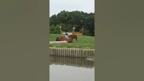 Sandy Lytle riding Barnaby cross country Beginner ...