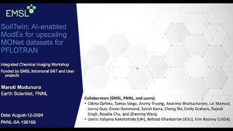 AI-enabled ModEx for Upscaling MONet Datasets for PFLOTRAN | Integrated Chemical Imaging Workshop
