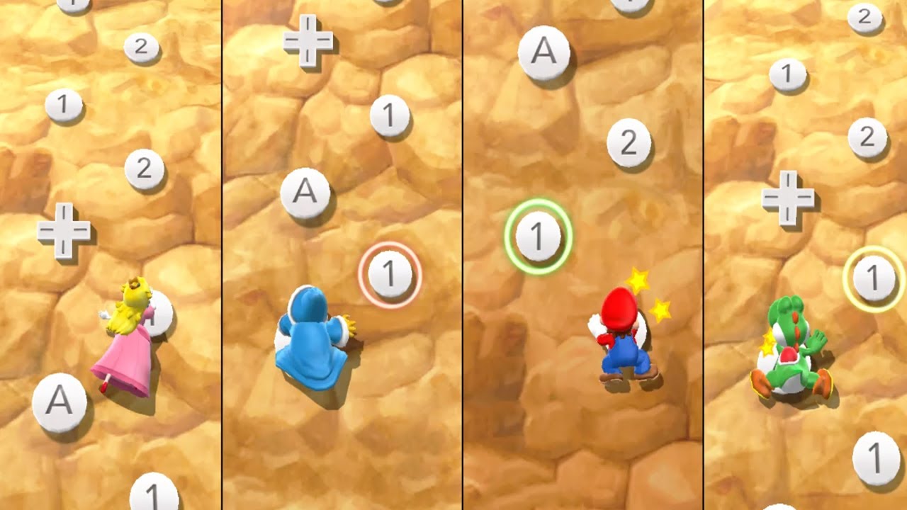 Mario Party 9 Minigames - Peach vs Kamek vs Mario vs Yoshi (Very Hard)