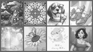 अरे रंग संख्या रंग ऐप चित्र कोलाज कला लूप मशरूम हाउस मंडला #coloringbook screenshot 3