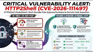 Node2Shell and HTTP2Shell Brotli Vulnerability Explained CVE 2026 111497 Patch Guide