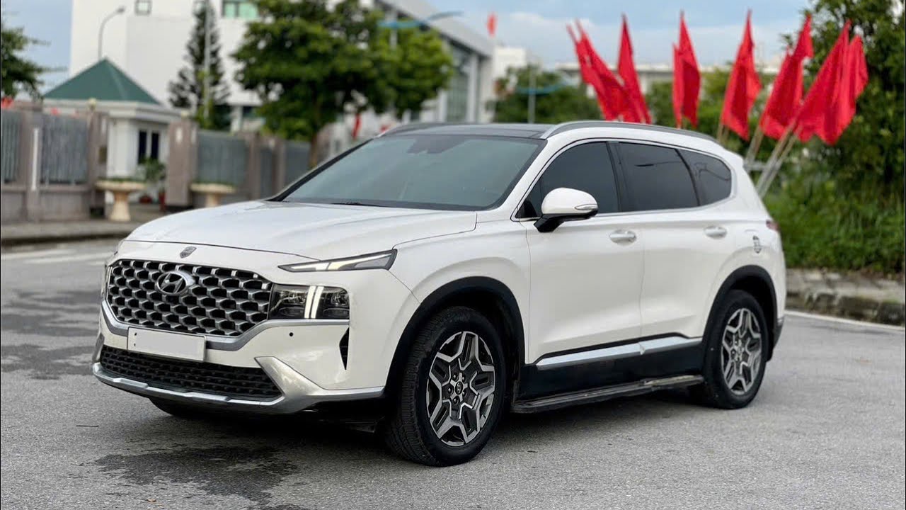 XE CŨ GIÁ TỐT NHẤT Ạ,SANTAFE 2021 form mới máy dầu cao cấp premium 📲 0982.925.112 đi ít 39.090 km