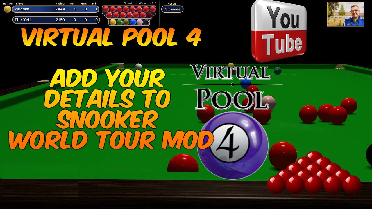 Virtual Pool 4 Add Your Details To The New Snooker Mod