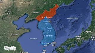 The Korean War(1950-1953/Using Google Maps)