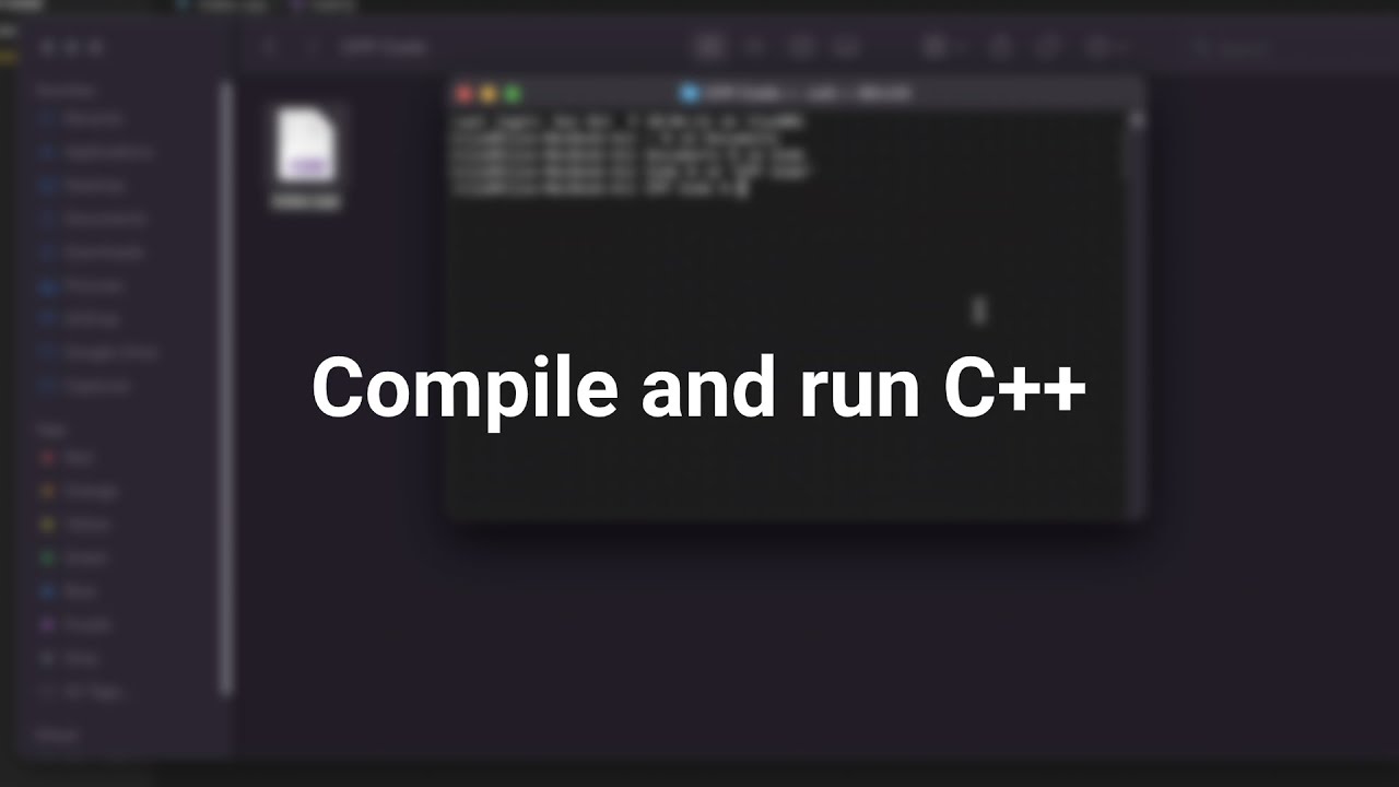 How To Compile And Run C++ Code With Terminal On Mac - YouTube
