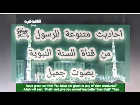 احاديث متنوعة للرسول ﷺ من قناة السنة النبوية بصوت جميل