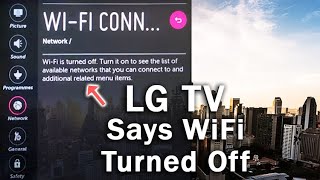 LG TV WiFi Turned Off Problem? | How to Turn ON!