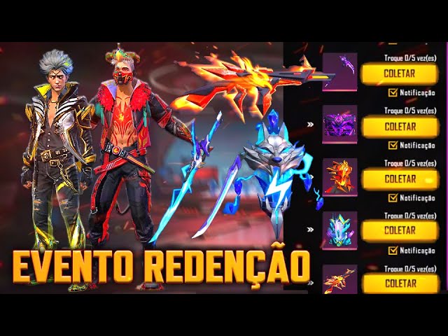 CODIGUIN FF Redenção 2022: Código Free Fire com 4 itens do evento