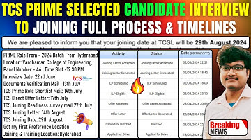 TCS BIGGEST NEW CHANGES IN PRIME INTERVIEW TO JOINING PROCESS & CRITERIA | TCS PRIME JOINING STARTED