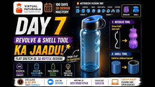 Day 7: 3D Designing Mein Jaadu! ✨ | Learn Revolve Tool From Scratch | Virtual Pathshala