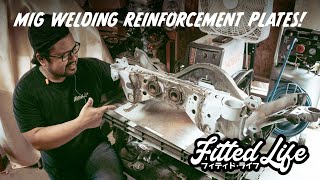 MIG Welding S14 GKTech Rear Subframe Reinforcement Plates Plus Fixing Weldy Boi Mistakes Ep.14