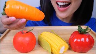 MOUSSE CAKE (FRUIT & VEGGIES EDITION) ASMR EATING SOUNDS | NO TALKING | SAS-ASMR