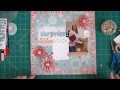 Scrapbooking Page Process Hearts and Accordion Flowers