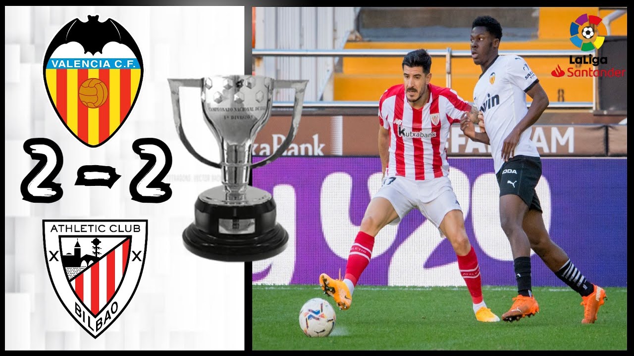 Valencia CF 2 - 2 Athletic Club | Resumen y Goles | LaLiga Santander ...
