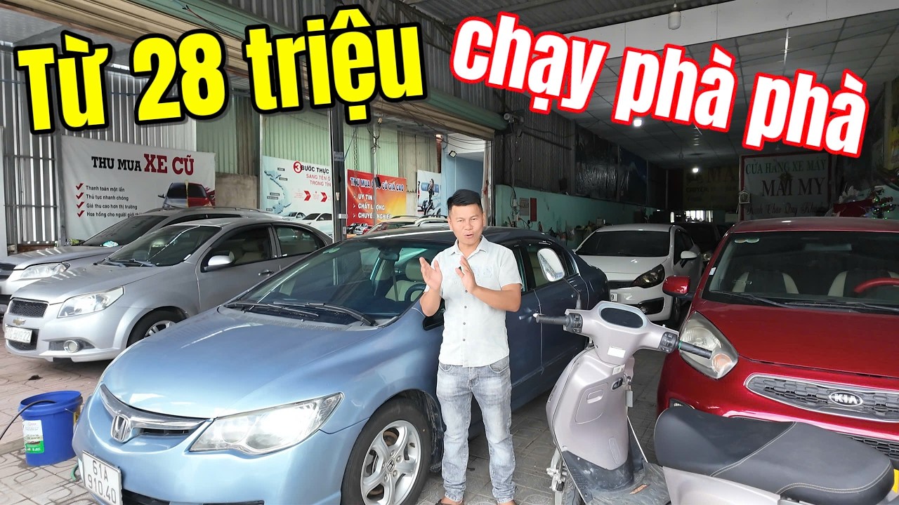 Toyota số sàn 28 triệu Captiva Innova i10 Civic Gen 8 hơn 100tr tại chợ ô tô Hòa Lợi...