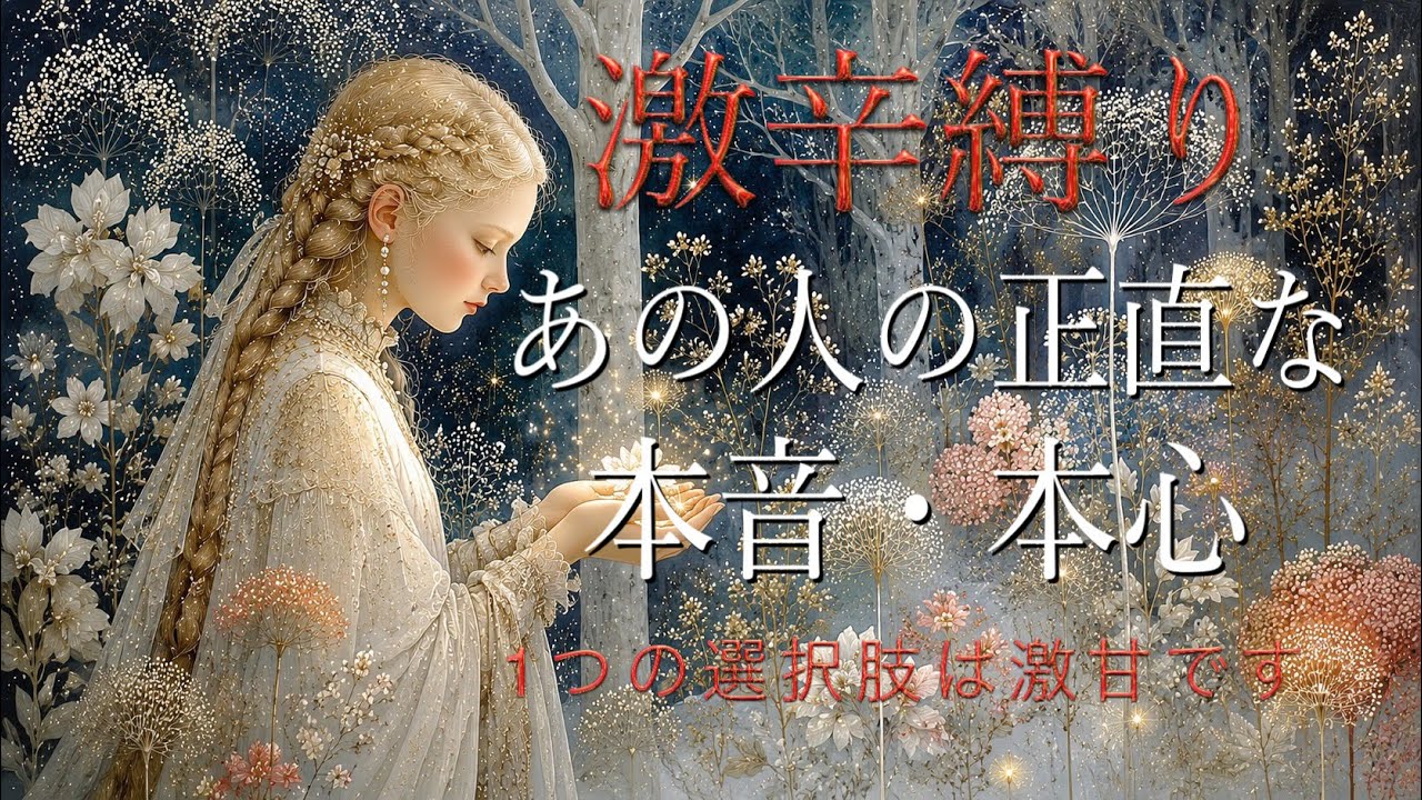 【激辛縛り】1つは激甘です🩷あの人の正直な本音・本心