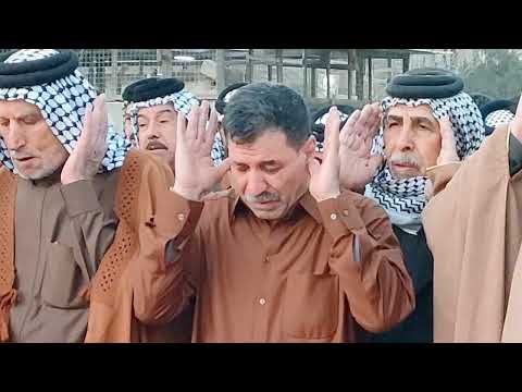 صلاة الجنازة على نعش الراحل المرحوم الشيخ خلف راضي البيضاني بامامه الشيخ حسين محمد شلش البيضاني