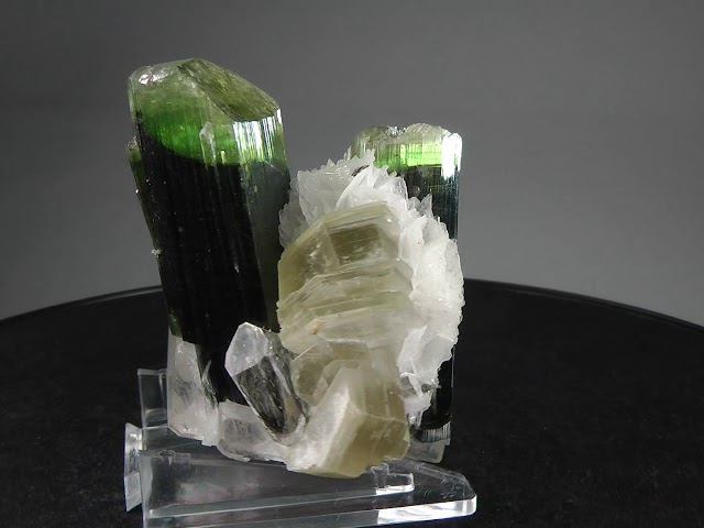 GFS0103 ELBAITE, QUARTZ, MUSCOVITE, CLEAVELANDITE - PAKISTAN