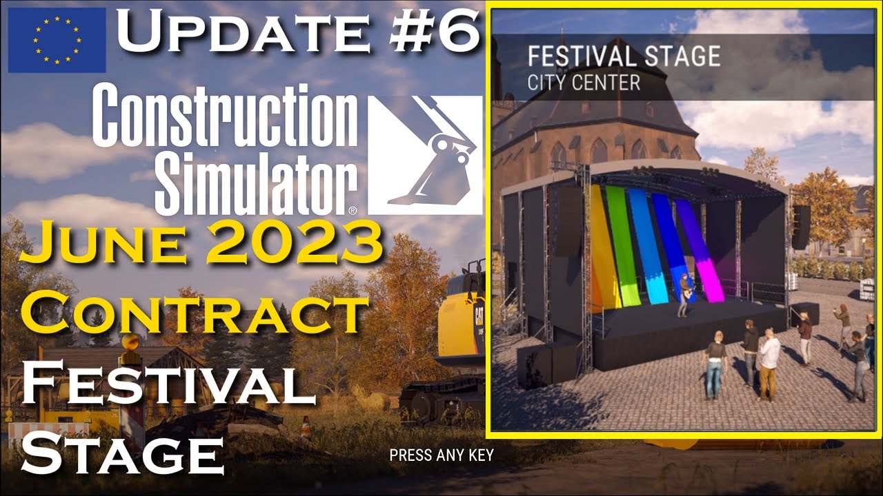 Construction Simulator Europe - Update #6 - Festival Stage (Hard)